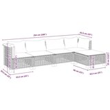  5-dijelni vrtni set sofa s jastucima bež od poliratana | shoptok.hr