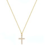 IZMAEL Ogrlica Small Cross - Zlata | Shoptok.si