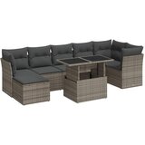 Maison Chic Seti vrtnega pohištva - Vrtna garnitura - Vrtni pohištvo set 8-delna z blazinami siv poli ratan, (21799799) | Shoptok.si