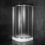 Kerasan, Minotti set tuš kabina polukružna sa tuš kadom skidajuća obloga, mat staklo - R80x185 cm Tuš kabina + Tuš kada | ePonuda.com
