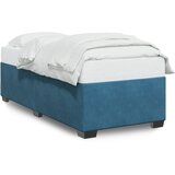  The Living Store Posteljni okvir modra 100x200 cm žamet - Posteljni Okvir, (21488750) | Shoptok.si