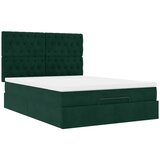  Otomanski krevet s madracima&LED tamnozeleni 140x200cm baršun | Eponuda.com