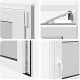  Prozor za podrum RISOR 100 x 60 cm PVC i staklo Bijela | Eponuda.com