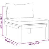  Modularna srednja sofa s tamnosivim jastucima bagremovo drvo | shoptok.hr