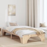 vidaXL Postelja Naravni les Borov les Enojna Trajna | Shoptok.si