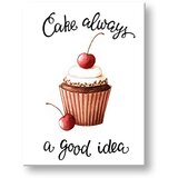  Slike na platnu sa tekstom Cake always a good idea (moderne) | shoptok.hr