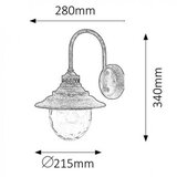 Rabalux barcelona spoljna zidna lampa E27 60W staro zlato | ePonuda.com
