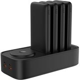 Meixi Stanica za punjenje REVOLUTION – 4 odvojive pomoćne baterije 10.000 mAh/ 3u1 bežično/ GaN 65W punjač Cene
