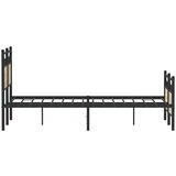  Posteljni okvir brez vzmetnice hrast 137x190 cm inženirski les, (21829263) | Shoptok.si