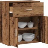 vidaXL Strani šal s predalom s polico Stari les 60 x 31 x 70 cm Konstruiran les | Shoptok.si