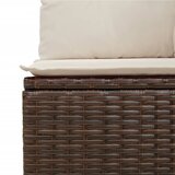  7-dijelni set vrtnih sofa od poliratana s jastucima smeđi | shoptok.hr