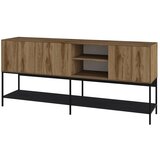 Marckeric Crna/u prirodnoj boji komoda u dekoru hrasta 180x80x40 cm Amira – | shoptok.hr