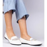 D/CEO marka niezdefiniowana White women's moccasins with rhinestones Kaletta | Shoptok.si