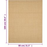  Tepih od prirodnog sisala 80 x 100 cm | shoptok.hr
