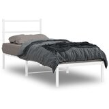 Metalni okvir za krevet s uzglavljem bijeli 75x190 cm Cijene
