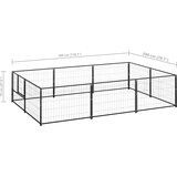  Kavez za pse crni 6 m² čelični | shoptok.hr