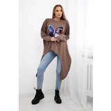 Kesi Oversize mocca print blouse | Shoptok.si