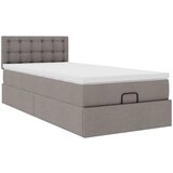 vidaXL Otomanski posteljni okvir z vzmetnico taupe 100x200 cm blago, (21608064) | Shoptok.si