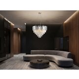 Kristalni luster na sajli PLAZA 9xE14/40W/230V, prečnik 60 cm, srebrne boje | Eponuda.com