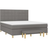  Box spring postelja z vzmetnico temno siva 180x200 cm blago, (20761144) | Shoptok.si