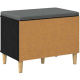  Klupa za hodnik s jastukom s vratima Crni hrast 60 x 38 x 46 cm | shoptok.hr