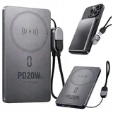 10000mAh prenosna baterija z Lightning in USB brezžični powerbank 20W