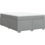  Krevet box spring s madracem svjetlosiva 160x200 cm tkanina Slike