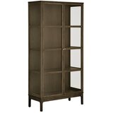 House Nordic Tamno smeđa vitrina u dekoru hrasta 90x180x40 cm Zamora – Cijene