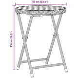  3-dijelni vrtni bistro set s jastučićima crni poliratan | shoptok.hr