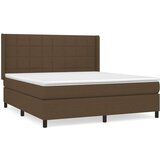  Box spring postelja z vzmetnico temno rjava 180x200 cm blago, (20899461) | Shoptok.si