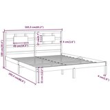  Posteljni okvir bel iz trdnega lesa 160x200 cm, (20644870) | Shoptok.si