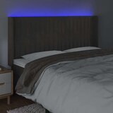  Posteljno vzglavje temno sivo 163x16x118/128 cm žamet, (20794119) | Shoptok.si