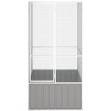  Kavez za ptice sivi 111 x 107 x 211,5 cm od pocinčanog čelika | shoptok.hr