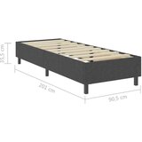 Box spring okvir za krevet od tkanine sivi 90 x 200 cm | shoptok.hr