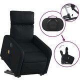 vidaXL Električni masažni naslonjač na podizanje od umjetne kože crni | shoptok.hr