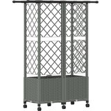  Povišeni krevet s mrežom i krovom Svjetlosiva 124 x 40 x 142 cm | shoptok.hr