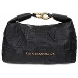 Torbe Leather Effect Shoulder Bag With Embosse Črna