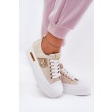 Boto Women's Platform Sneakers With Decorative Detail Beige Annisae | shoptok.hr