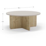 Marckeric Kremno bela/v naravni barvi okrogla mizica ø 80 cm Hillary – | Shoptok.si