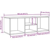 Klupa za spremanje obuće boja staro drvo 105x35x35 cm drvene | shoptok.hr