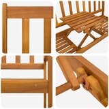  Vrtna klupa 158 x 55 x 89 cm Čvrsto drvo akacije Prirodna | shoptok.hr