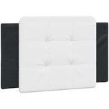  Postelja z vzmetnico črna in bela 100x200 cm umetno usnje | Shoptok.si