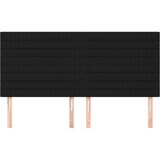  Posteljno vzglavje 4 kosa črn 90x5x78/88 cm blago, (20934061) | Shoptok.si