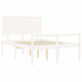  Krevet za starije s uzglavljem bijeli 140x190 cm masivnog drva | shoptok.hr