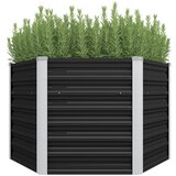 vidaXL Povišena vrtna gredica antracit 129x129x77 cm pocinčani čelik Cijene