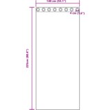 vidaXL Zavjese sa zavjesama 2 pcs Metalna siva 225 x 140 cm Poliester | shoptok.hr