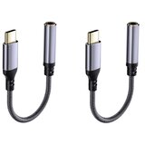 INF Zlato prevlečen Type-C na 3,5 mm adapter z nadzorom, 2 kosa Gray, (5000296311) Cene