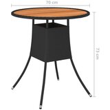 Poli 5-dijelni set vrtnih sofa od poliratana s jastucima crni | shoptok.hr