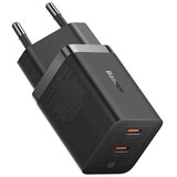 Baseus stenski polnilec (CCGP180101) - 2x Type-C - GaN - hitro polnjenje - 40W - črn | Shoptok.si