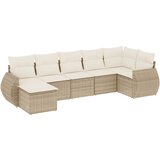 Maison Chic Seti vrtnega pohištva - Vrtna garnitura - Vrtni pohištvo set 7-delna z blazinami bež poli ratan, (21802104) | Shoptok.si